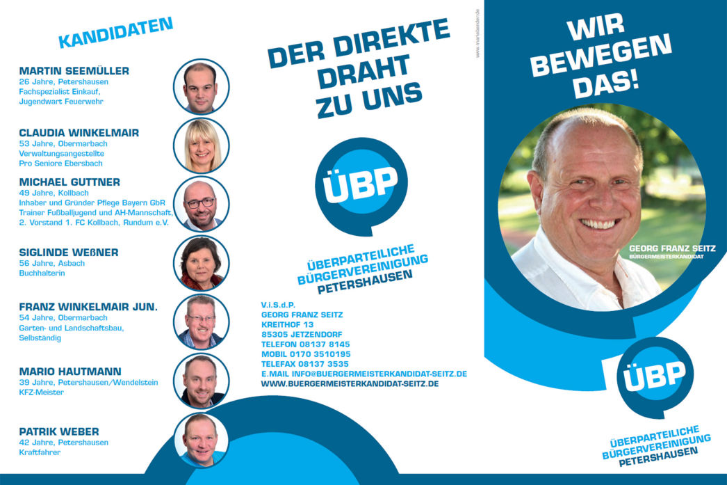 Wahlprogramm, ÜBP, Petershausen, Georg F. Seitz